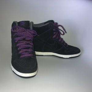 Black Nike Dunk Sky Hi Wedges